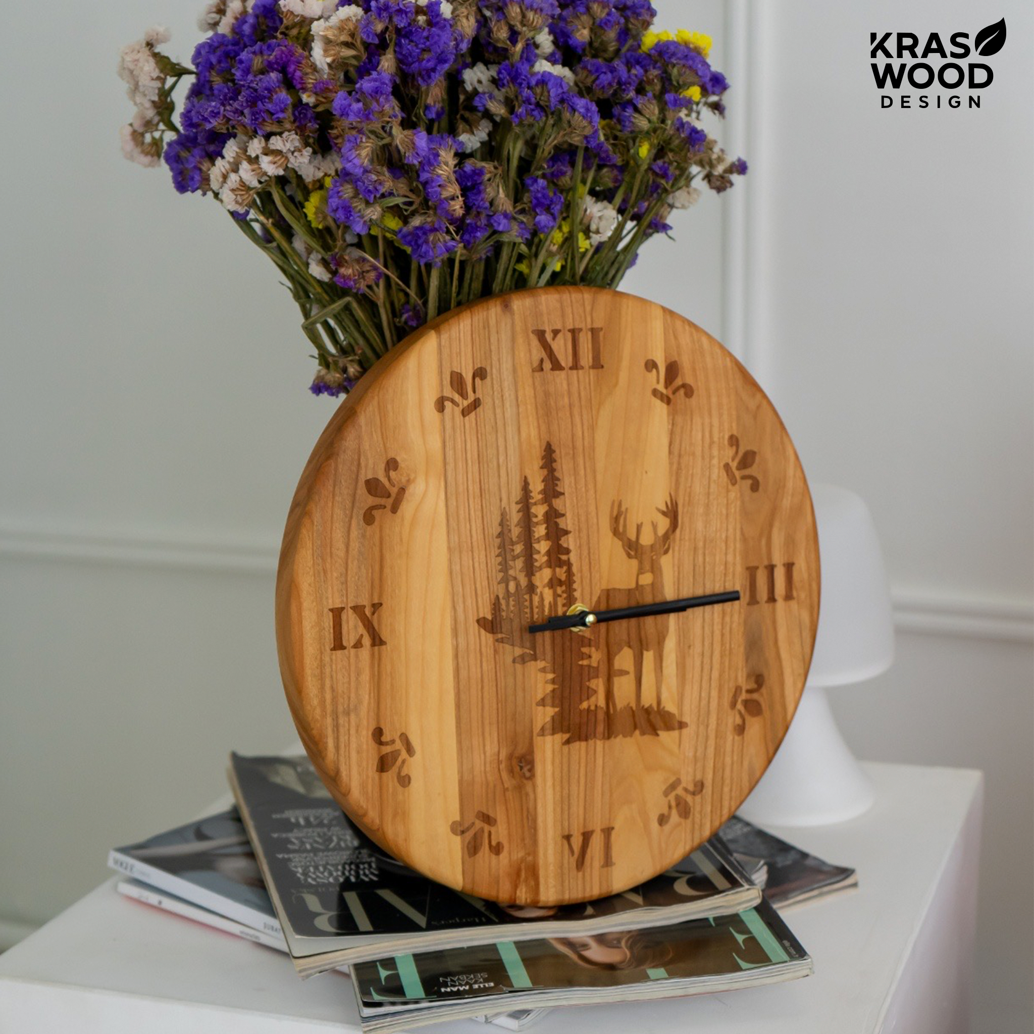 Handcrafted wall clock | KrasWood