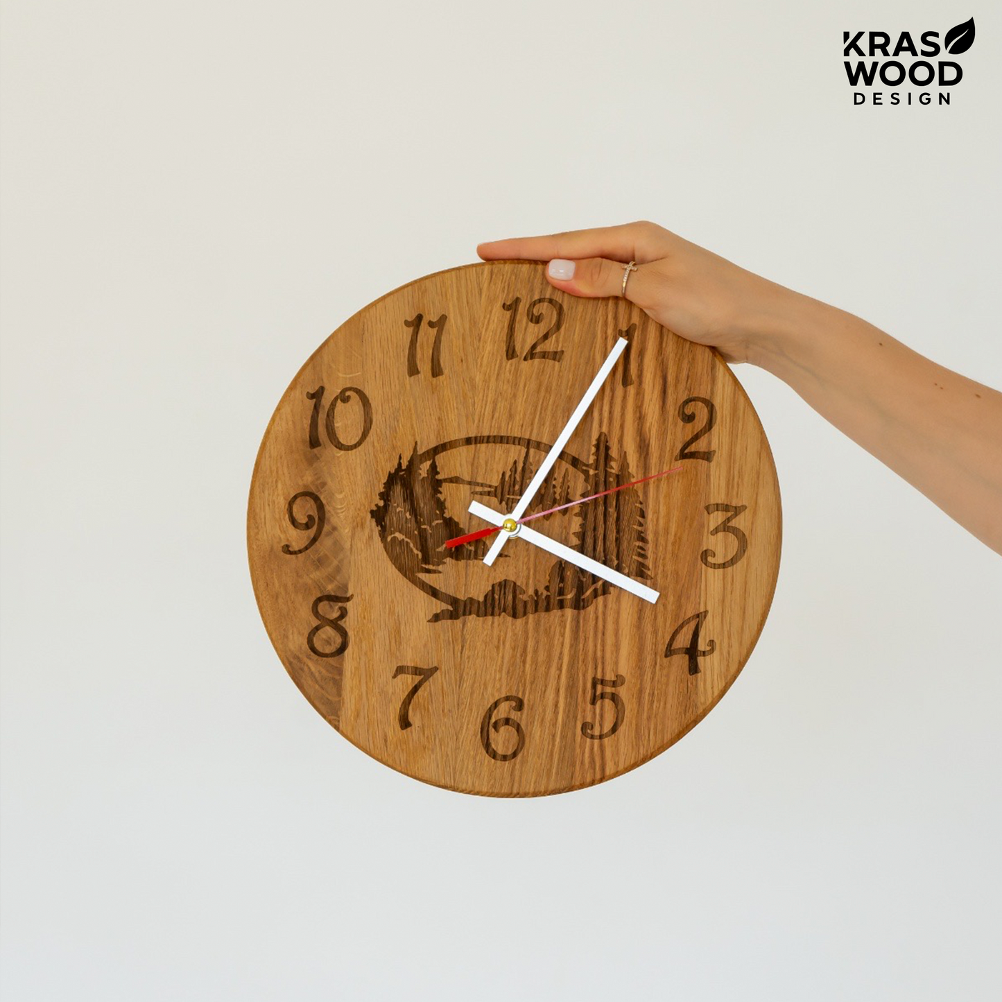 Handcrafted wall clock | KrasWood