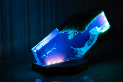 Handcrafted lamp made of wood and epoxy resin | KrasWood