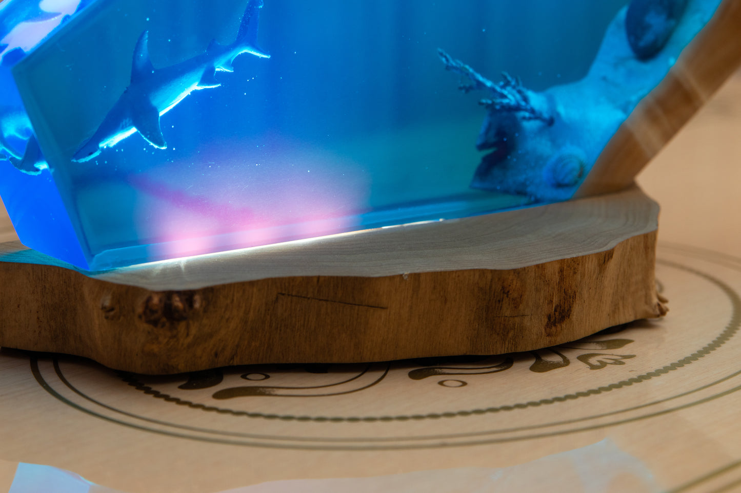 Handcrafted lamp made of wood and epoxy resin | KrasWood