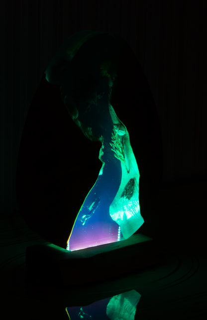Handcrafted lamp made of wood and epoxy resin | KrasWood