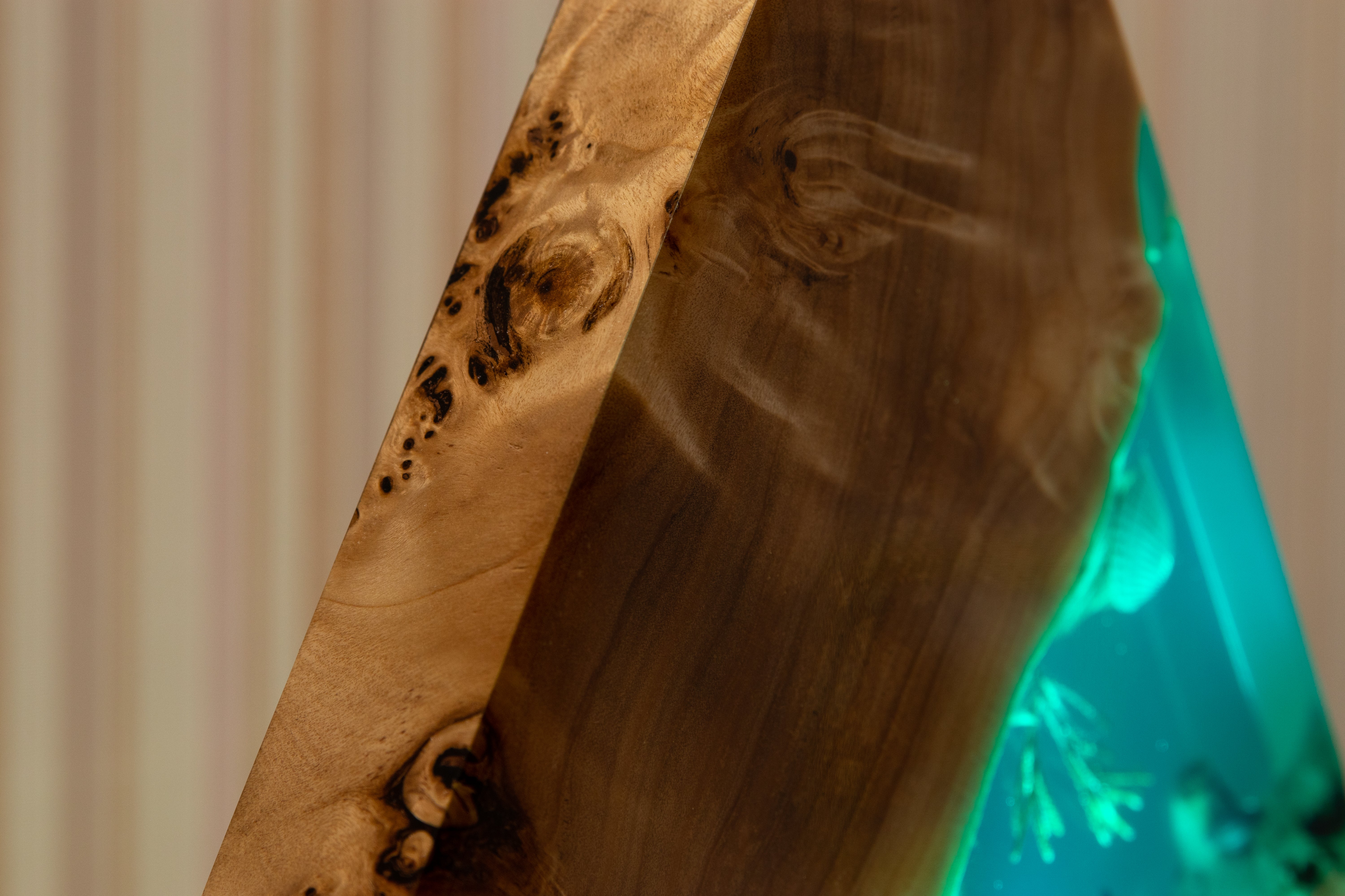 Handcrafted lamp made of wood and epoxy resin | KrasWood