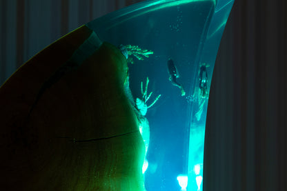 Handcrafted lamp made of wood and epoxy resin | KrasWood