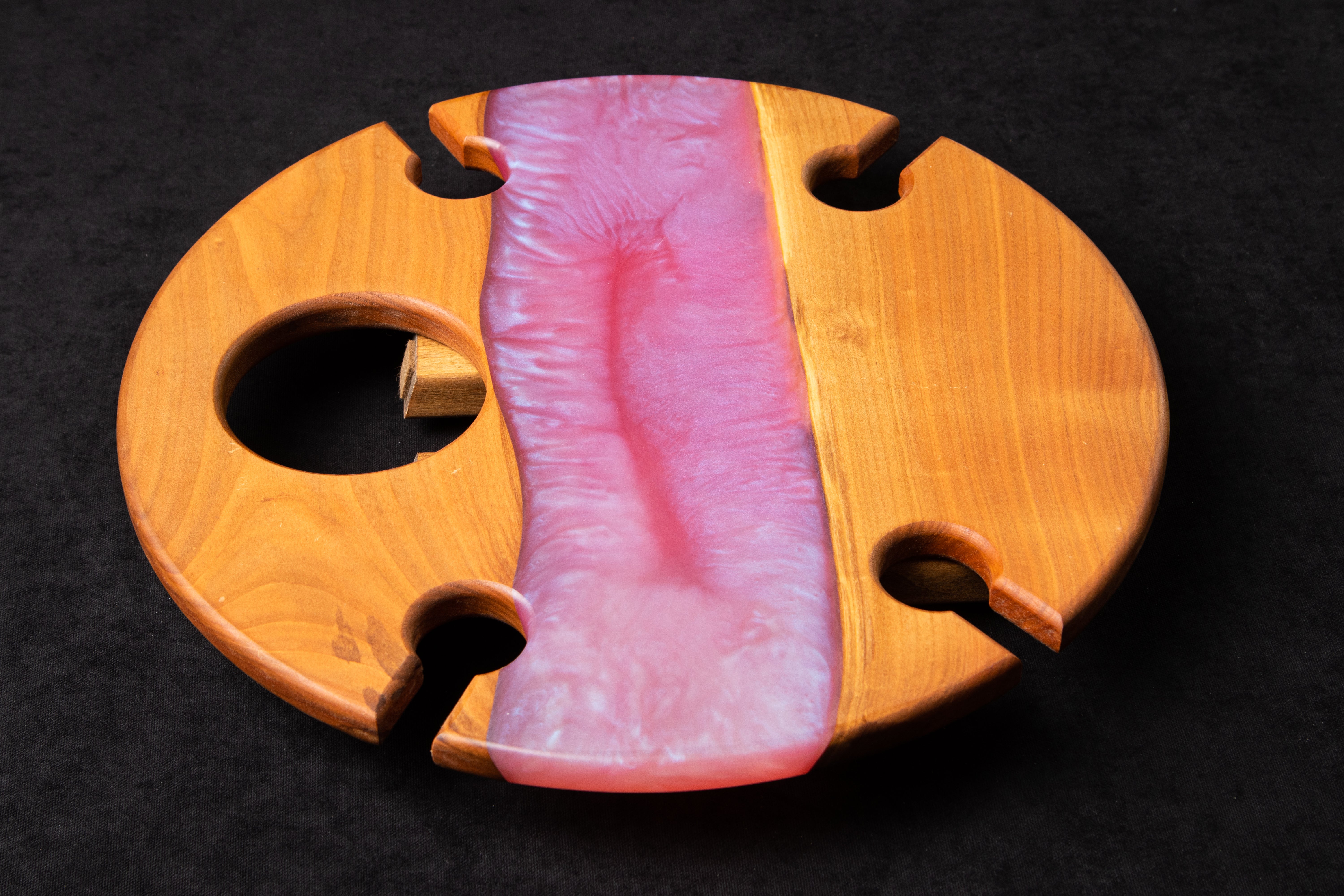 Wine table made of wood and epoxy resin | KrasWood