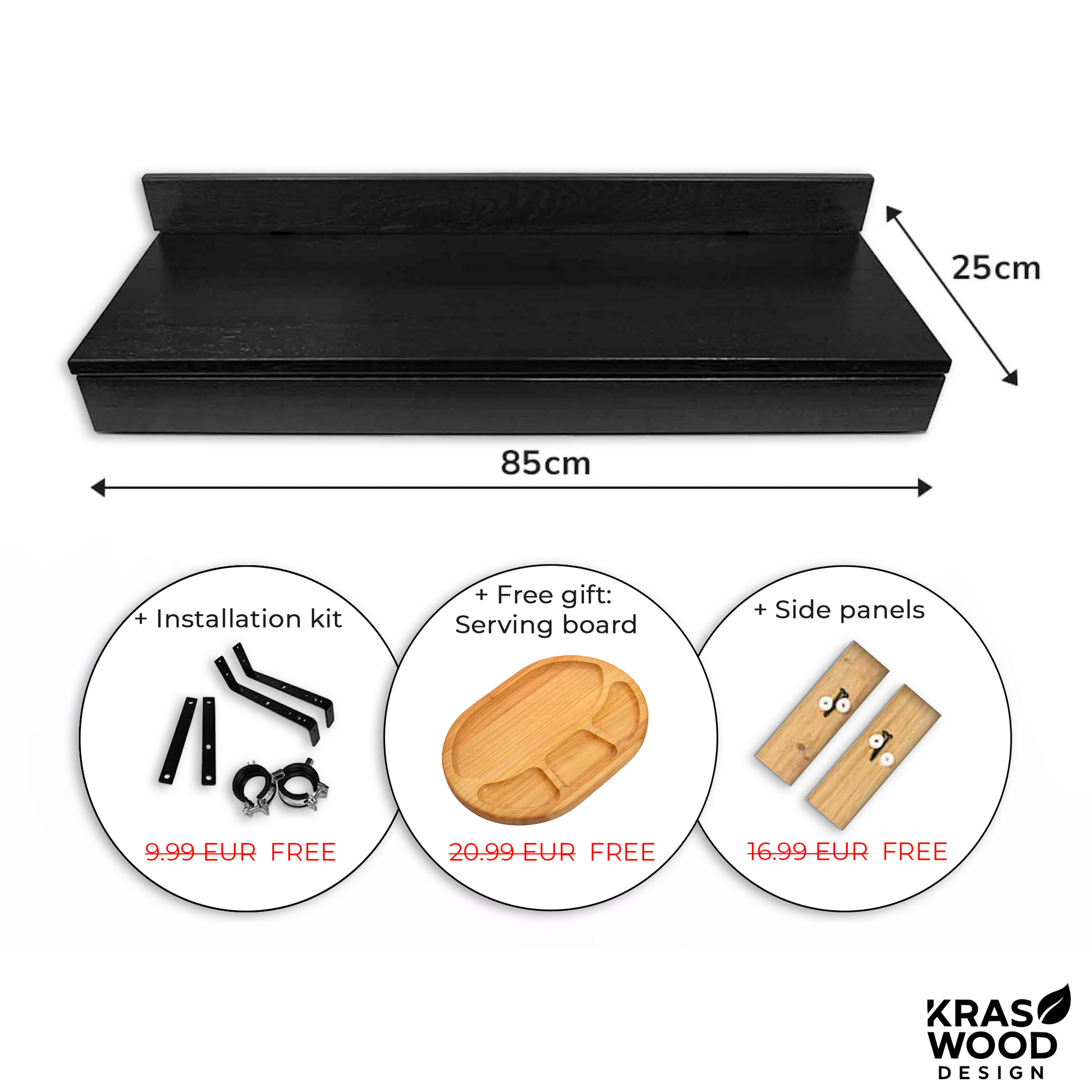 Handcrafted solid oak balcony table – foldable design for small spaces | Handgefertigter Balkontisch aus massiver Eiche – klappbares Design für kleine Balkone – Kraswood